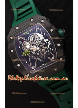 Richard Mille RM35-01 Rafael Nadal Forged Carbon Case with Green Strap 