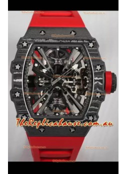 Richard Mille RM12-01 Carbon Fiber Case Genuine Tourbillon Movement 1:1 Mirror Replica Watch