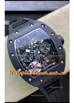 Richard Mille RM011 Felipe Massa 1:1 Mirror Black Ceramic Case Watch 