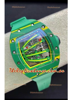 Richard Mille RM59-01 Genuine Tourbillon Movement in Green NTPT Carbon Casing