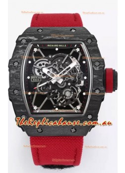 Richard Mille RM35-01 Rafael Nadal Carbon Fiber Casing with Genuine Tourbillon Super Clone Watch