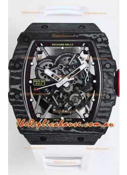 Richard Mille RM35-02 Rafael Nadal Carbon Fiber Casing with Genuine Tourbillon Super Clone Watch