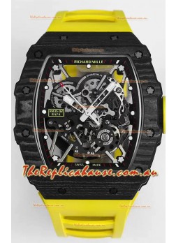Richard Mille RM35-02 Rafael Nadal Carbon Fiber Casing with Genuine Tourbillon Super Clone Watch