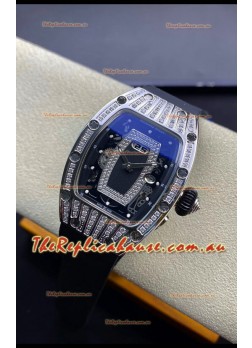 Richard Mille RM-07-01 Stainless Steel Diamonds Ladies 1:1 Mirror Replica Watch 