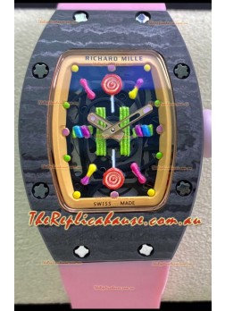 Richard Mille RM-07 Bon Bon Carbon Casing Ladies 1:1 Swiss Replica Watch