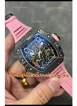 Richard Mille RM35-02 Rafael Nadal Carbon Fiber Casing with Genuine Tourbillon Super Clone Watch