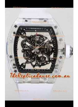 Richard Mille RM055 Transparent Sapphires Casing with Genuine Tourbillon Super Clone Watch