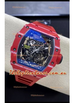 Richard Mille RM35-02 Rafael Nadal Red Carbon Fiber Casing with Genuine Tourbillon Super Clone Watch