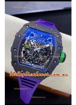 Richard Mille RM35-02 Rafael Nadal Carbon Fiber Casing with Genuine Tourbillon Super Clone Watch