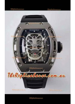 Richard Mille RM052 Skull Genuine Tourbillon Edition Watch in Titanium Casing 