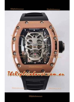 Richard Mille RM052 Skull Genuine Tourbillon Edition Watch in Rose Gold Casing