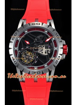 Roger Dubuis Excalibur Spider Flying Tourbillon Skeleton Titanium Casing 1:1 Mirror Swiss Timepiece