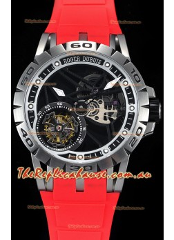 Roger Dubuis Excalibur Spider Flying Tourbillon Skeleton Titanium Casing 1:1 Mirror Swiss Timepiece