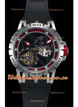 Roger Dubuis Excalibur Spider Flying Tourbillon Skeleton Titanium Casing 1:1 Mirror Swiss Timepiece