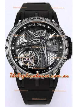 Roger Dubuis Excalibur Spider Pirelli Edition Titanium 1:1 Genuine Tourbillon Replica Watch 