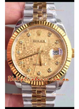 Rolex Datejust 41MM Cal.3135 Movement Swiss Replica Watch in 904L Steel Two Tone Casing Computer Dial