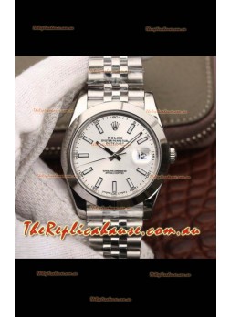 Rolex Datejust 41MM Cal.3135 Movement Swiss Replica Watch in 904L Steel Casing White Dial