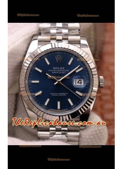 Rolex Datejust 41MM Cal.3135 Movement Swiss Replica Watch in 904L Steel Casing Blue Dial