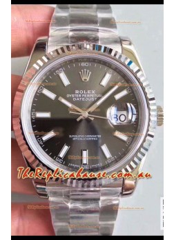 Rolex Datejust 41MM Cal.3135 Movement Swiss Replica Watch in 904L Steel Grey Dial