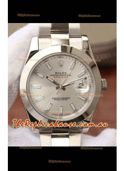 Rolex Datejust 41MM Cal.3135 Movement Swiss Replica Watch in 904L Steel / Steel Dial