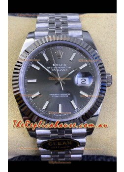 Rolex Datejust 41MM Cal.3135 Movement Swiss Replica Watch in 904L Steel  / Grey Dial