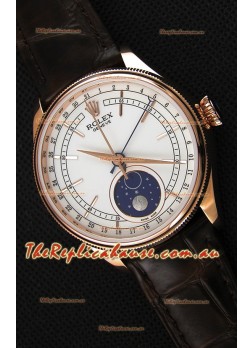 Rolex Cellini Moonphase Rose Gold REF# 50535 Swiss Replica Watch 