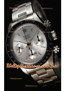 Rolex Daytona Vintage Steel Dial Swiss Replica Watch - 904L Steel Watch 
