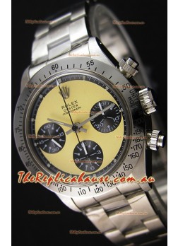 Rolex Daytona Vintage REF 6264 Off-White Dial Swiss Replica Watch - 904L Steel Watch 