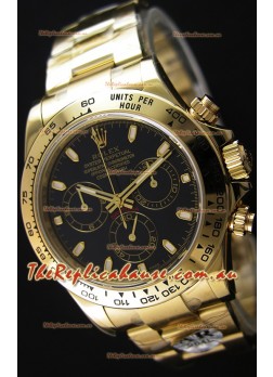 Rolex Cosmograph Daytona 116528 Yellow Gold Original Cal.4130 Movement - Improved Ultimate 904L Steel Watch