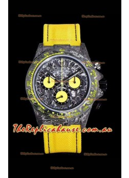 Rolex Daytona DiW Forged Cabon Casing 1:1 Mirror Replica Black Carbon Dial