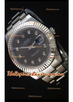 Rolex Datejust Japanese Replica Watch - Grey Dial in 41MM with Oyster Strap