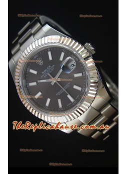 Rolex Datejust Japanese Replica Watch - Grey Dial in 41MM with Oyster Strap