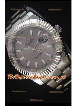 Rolex Datejust Japanese Replica Watch - Grey Dial in 41MM with Oyster Strap