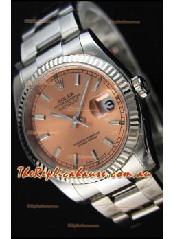 Rolex Datejust Japanese Replica Watch - Champange Dial in 36MM with Oyster Strap