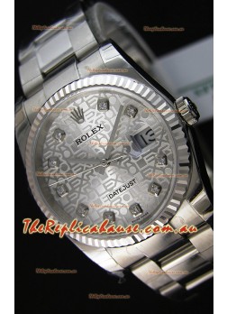 Rolex Datejust Japanese Replica Watch - Silver Dial in 36MM with Oyster Strap