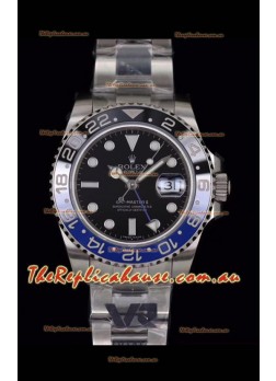 Rolex GMT Masters Batman Japanese Replica Movement Watch in Oyster Strap 