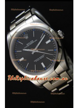 Rolex Oyster Perpetual Japanese Replica Watch - Black Dial in 39MM Casing