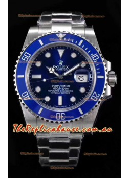 Rolex Submariner Japanese Replica Watch - Ceramic Bezel in Blue Dial/Bezel