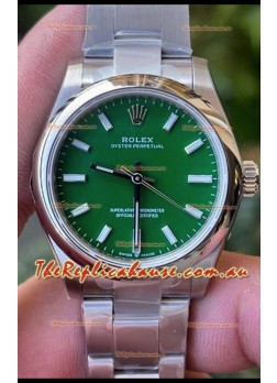 Rolex Oyster Perpetual REF#277200 31MM Swiss Movement Swiss Replica Green Dial 904L Steel 1:1 Mirror Replica Watch