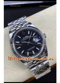 Rolex Datejust Cal.3235 Movement 1:1 Mirror Replica 904L Steel 36MM - Black Dial