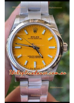 Rolex Oyster Perpetual REF#277200 31MM Swiss Movement Swiss Replica Yellow Dial 904L Steel 1:1 Mirror Replica Watch