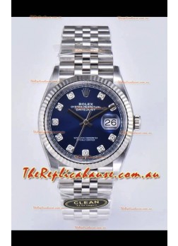 Rolex Datejust 126234 36MM Swiss Replica in 904L Steel in Blue Dial 1:1 Mirror Replica