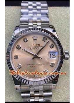 Rolex Datejust 31MM Swiss 1:1 Mirror Replica in 904L Steel - Champange Dial