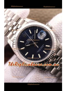 Rolex Datejust 126234 36MM Swiss Replica in 904L Steel in Blue Dial 1:1 Mirror Replica