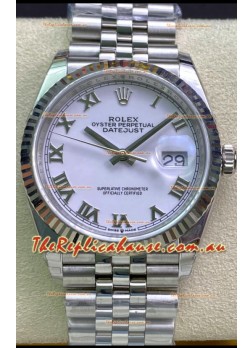 Rolex Datejust 126234 36MM Swiss Replica in 904L Steel in White Dial 1:1 Mirror Replica