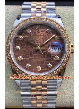 Rolex Datejust 126281 36MM Swiss Replica in 904L Steel in Brown Dial 1:1 Mirror Replica