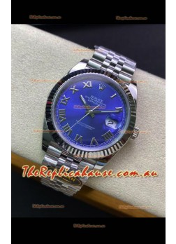 Rolex Datejust 41MM  Swiss Replica in 904L Steel in Blue Dial - 1:1 Mirror Replica