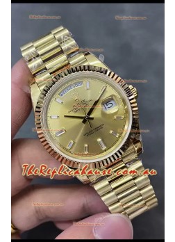 Rolex Day Date Presidential 18K Rose Gold Watch 40MM - Gold Dial 1:1 Mirror Quality