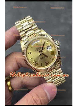 Rolex Day Date Presidential 18K Rose Gold Watch 40MM - Gold Dial 1:1 Mirror Quality