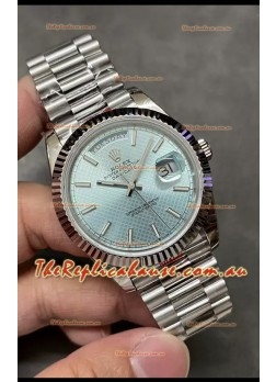 Rolex Day Date Presidential 904L Steel 40MM - Blue Patterned Dial 1:1 Mirror Quality Watch